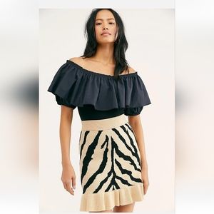 Jens Pirate Booty by Free People •Siberian Trumpet Animal Print Mini Skirt•Med